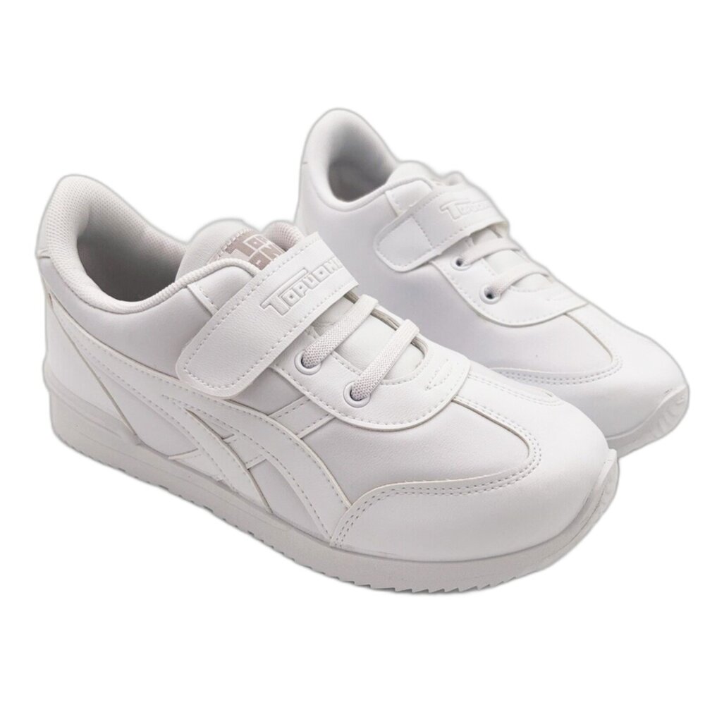 K186-1-台灣製素面上學純白布鞋