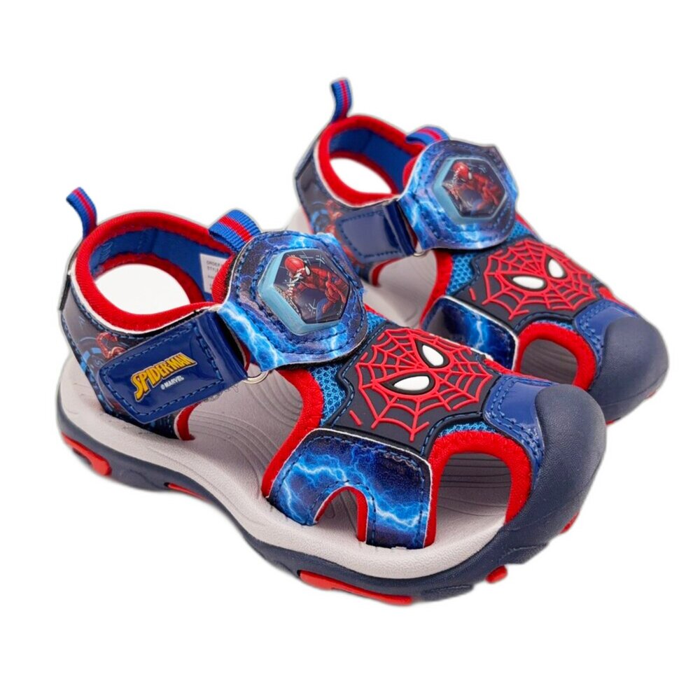 MN168-【限量特價!!】蜘蛛人電燈護趾涼鞋