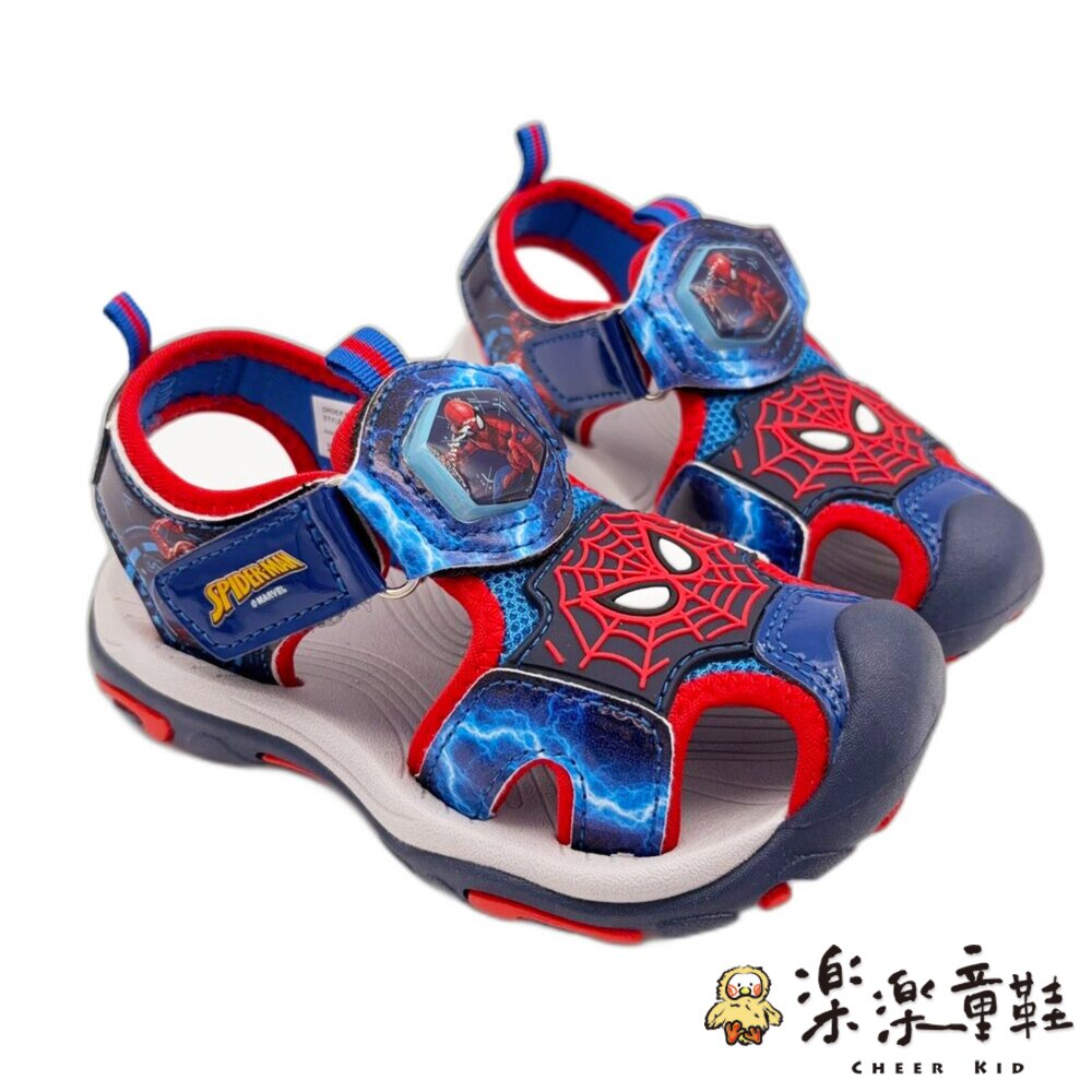 MN168-【限量特價!!】蜘蛛人電燈護趾涼鞋