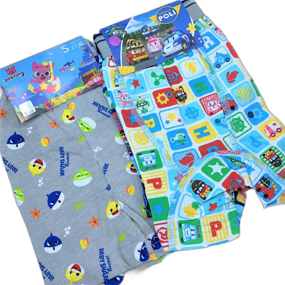 P060-1-台灣製卡通純棉四角內褲-4入