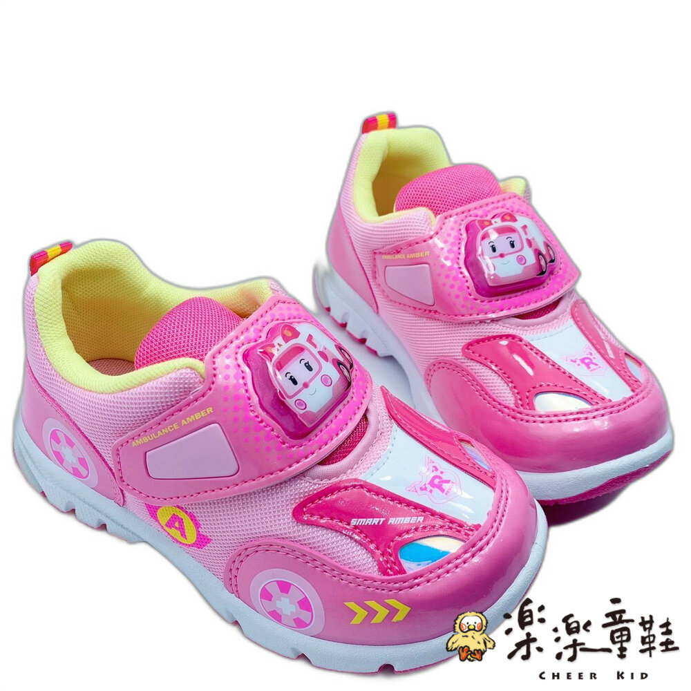 P069-台灣製POLI電燈運動鞋-粉色