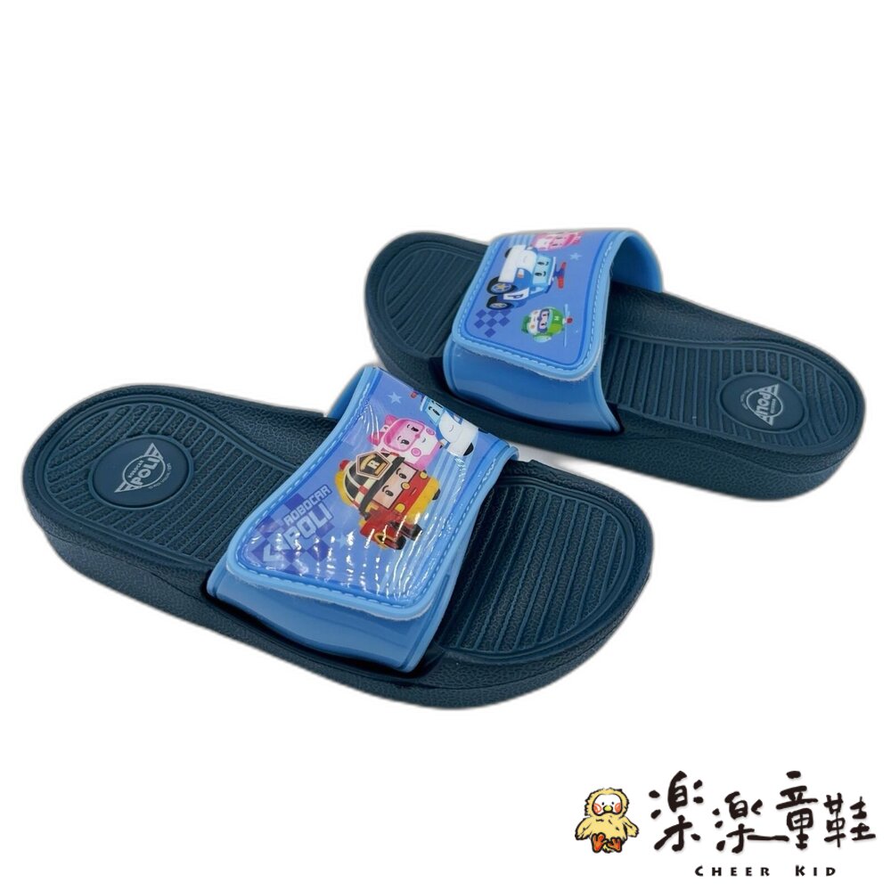 【限量特價!!】台灣製波力POLI拖鞋-藍色-圖片-4