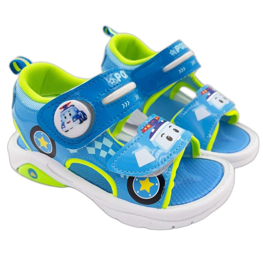 P103-1-【限量特價!!】台灣製波力救援小隊電燈涼鞋-波力款