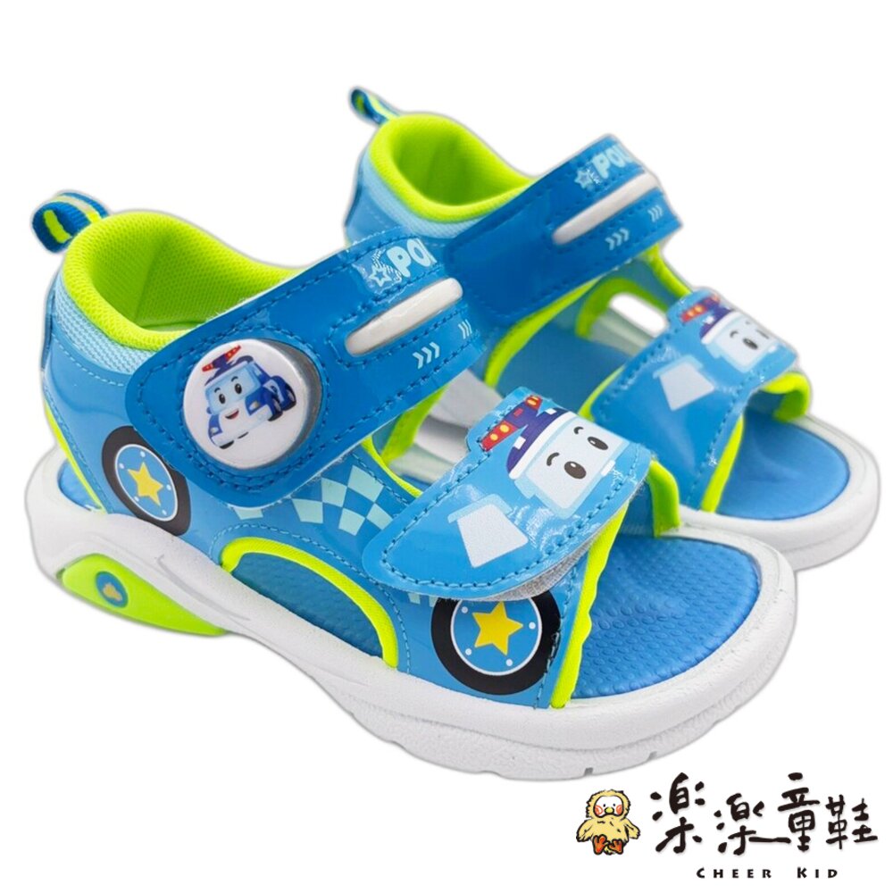 P103-1-【限量特價!!】台灣製波力救援小隊電燈涼鞋-波力款