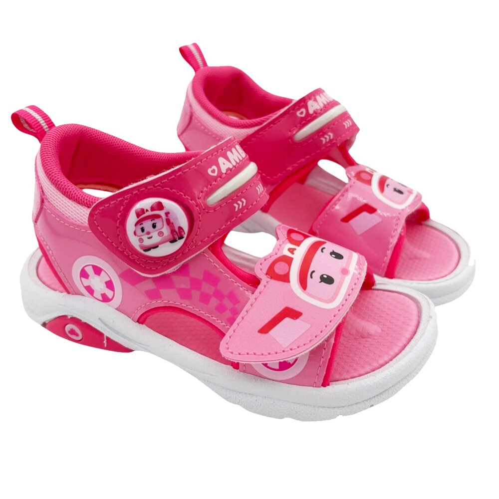 P103-3-台灣製波力救援小隊電燈涼鞋-安寶 另有兩色可選