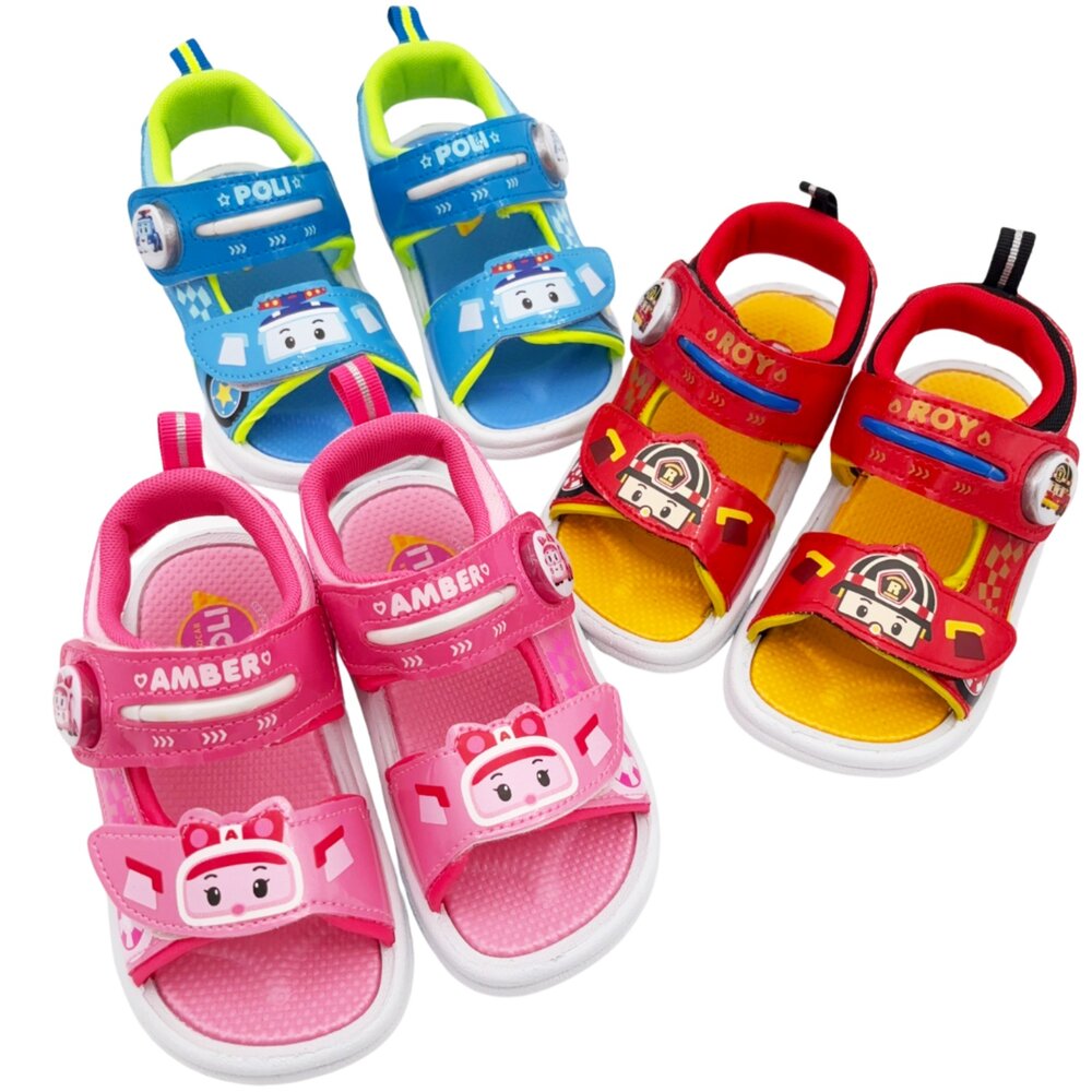 P103-台灣製波力救援小隊電燈涼鞋-共三色可選