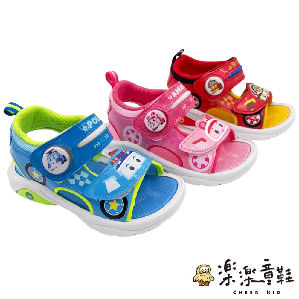 台灣製波力救援小隊電燈涼鞋-共三色可選-圖片-4
