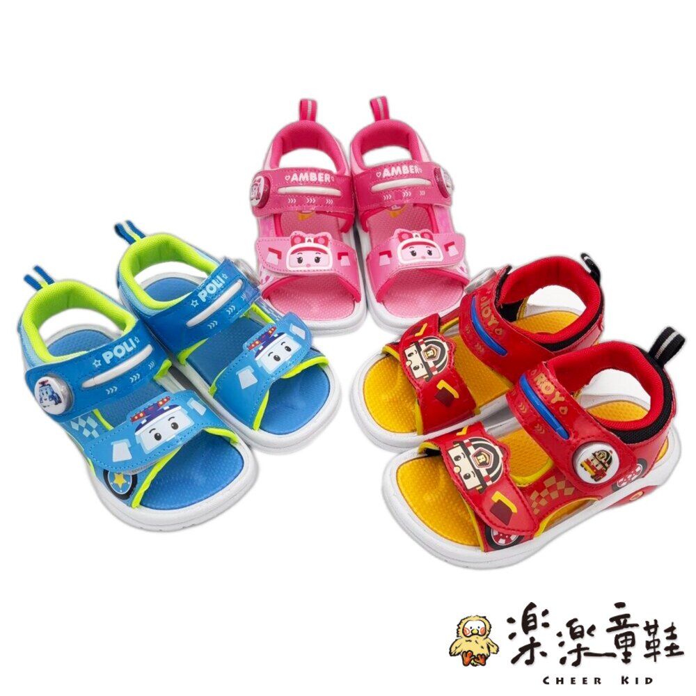 台灣製波力救援小隊電燈涼鞋-共三色可選-圖片-6