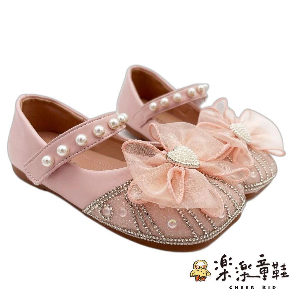 T029-珍珠蝴蝶結女童娃娃鞋