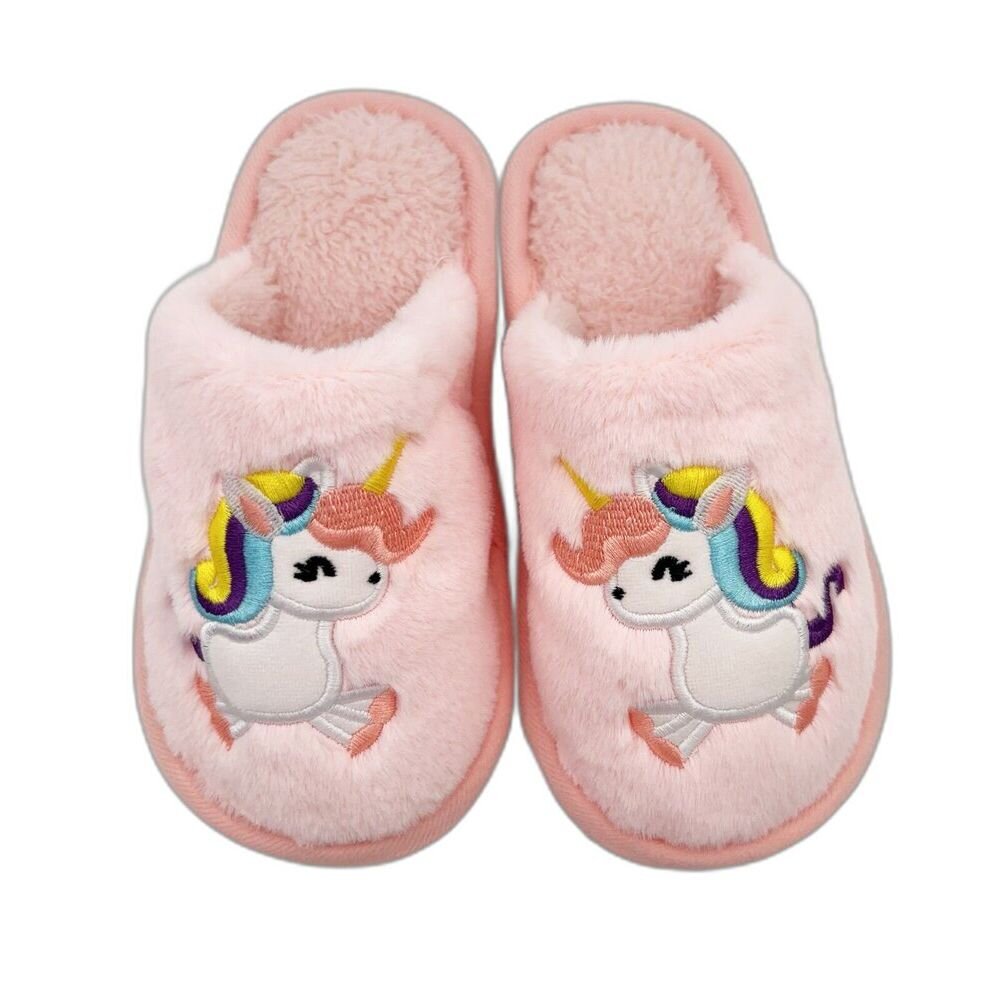 T032-2-女童可愛獨角獸室內拖鞋