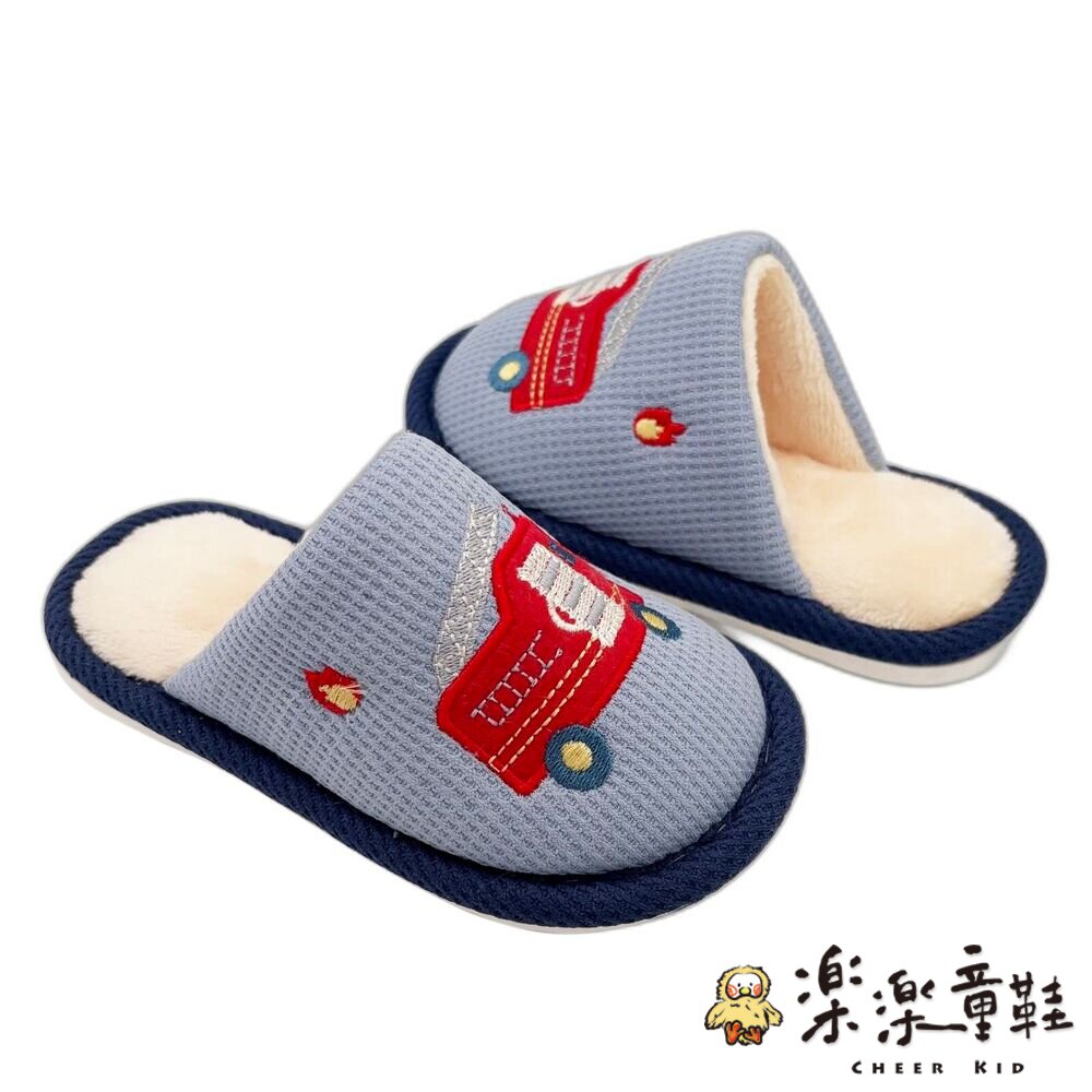 交通車兒童保暖拖鞋-圖片-4