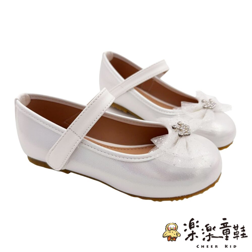 台灣製甜美皇冠公主鞋-白色另有粉色可選