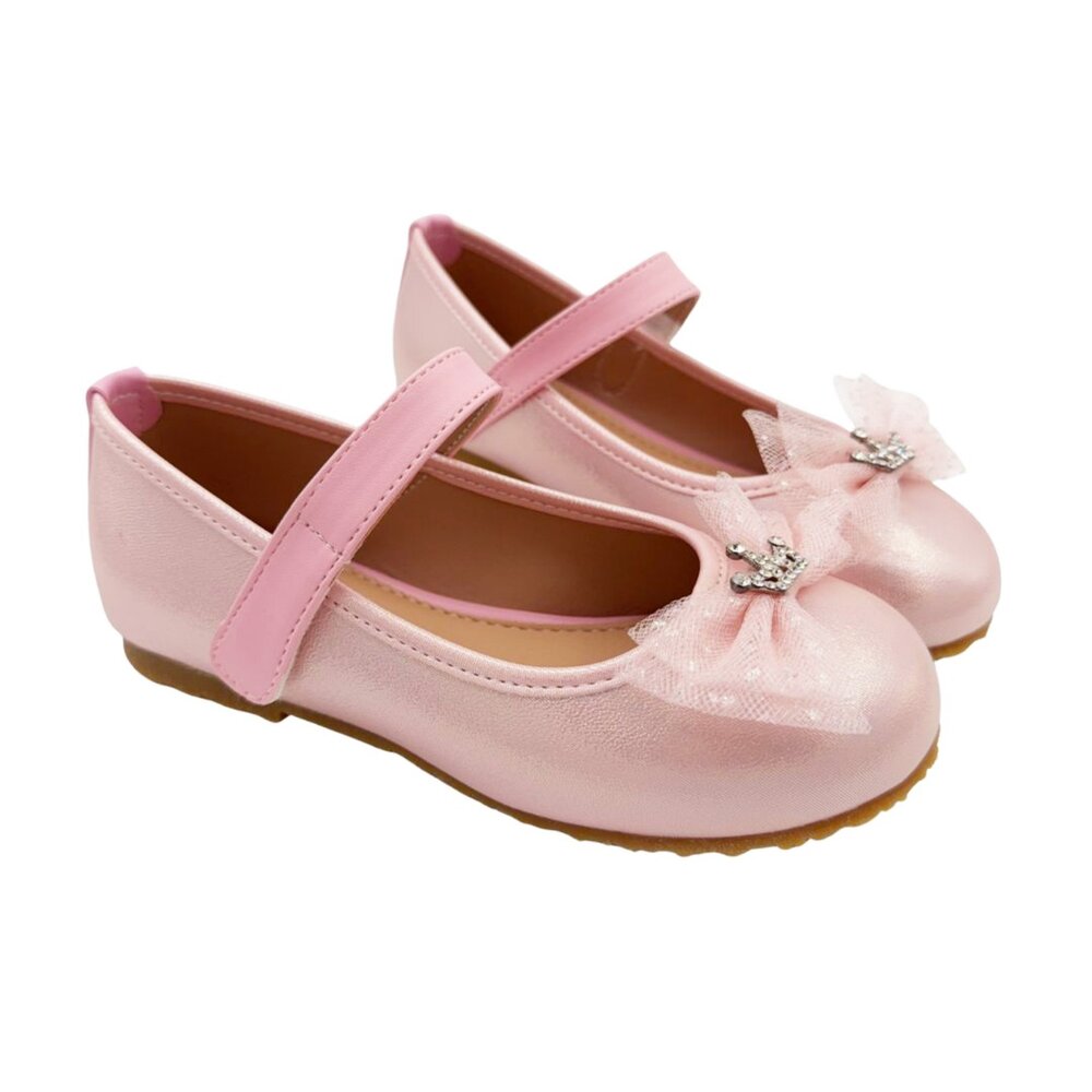 V004-2-MIT米飛兔水鑽娃娃鞋-粉色 另有白色可選