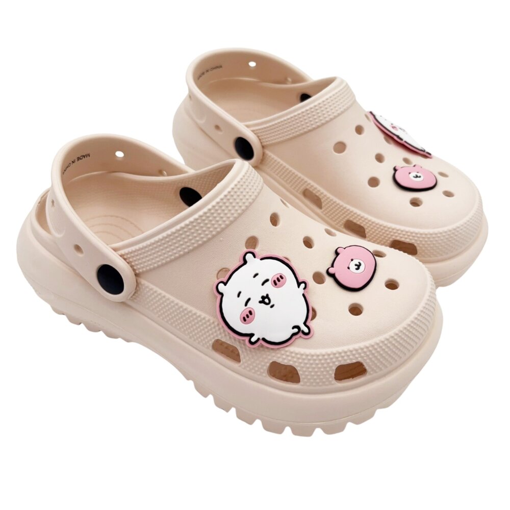 W009-1-超可愛大童吉伊卡哇厚底洞洞鞋