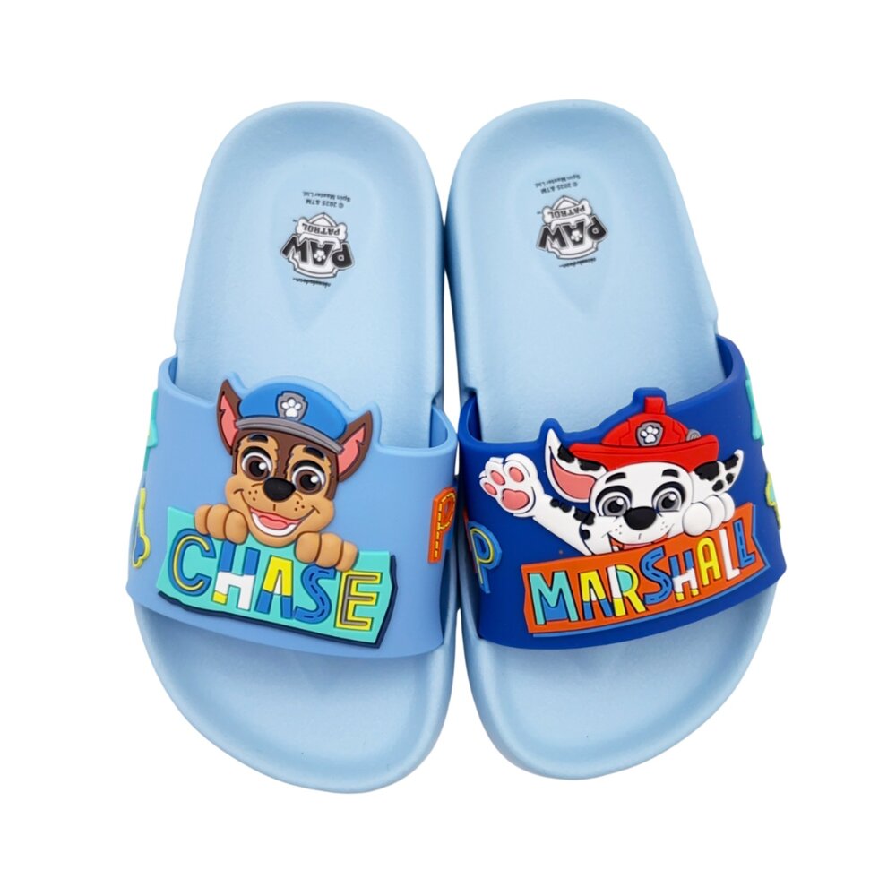 W023-2-MIT汪汪隊阿奇毛毛輕量拖鞋