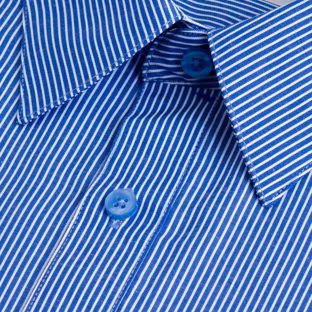 【CHINJUN】勁榮抗皺襯衫-長袖、藍底白線條、2014-9-圖片-2