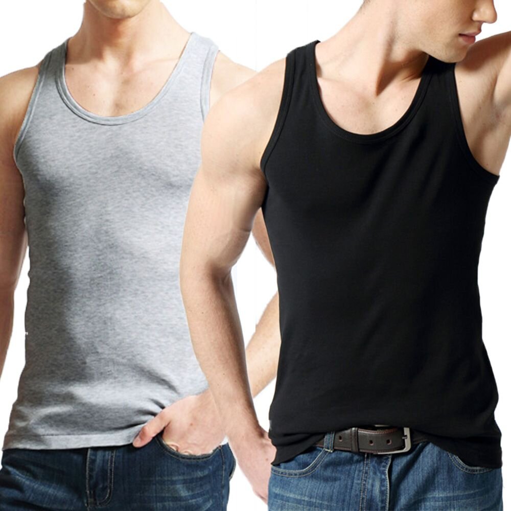 【chinjun】舒適棉質 彈性背心,男內衣-U領 衛生衣 吊嘎 內搭 坦克背心 吸濕排汗-圖片-1