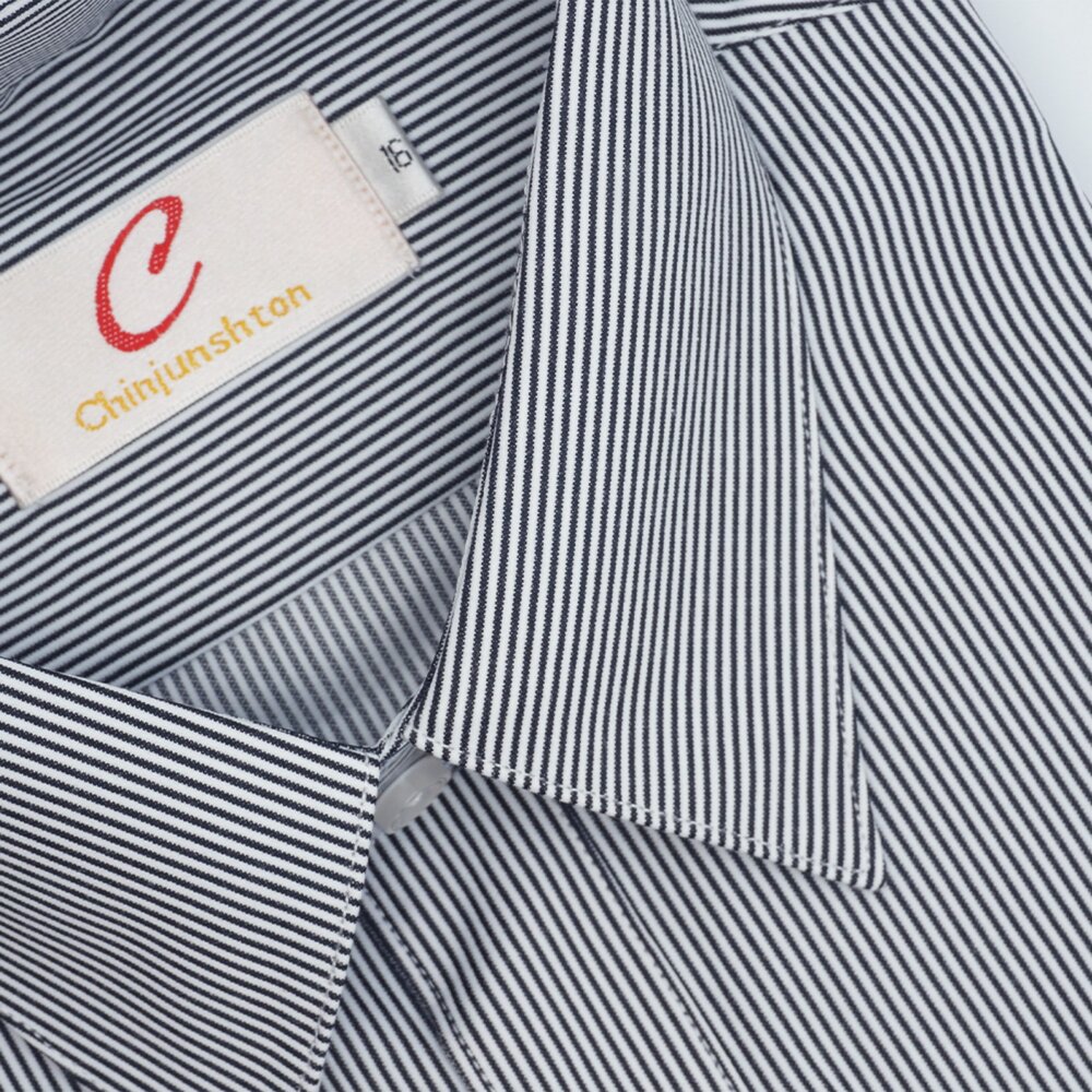 5324-【CHINJUN】男士商務襯衫 抗皺加強 長袖 灰底條紋 532-4