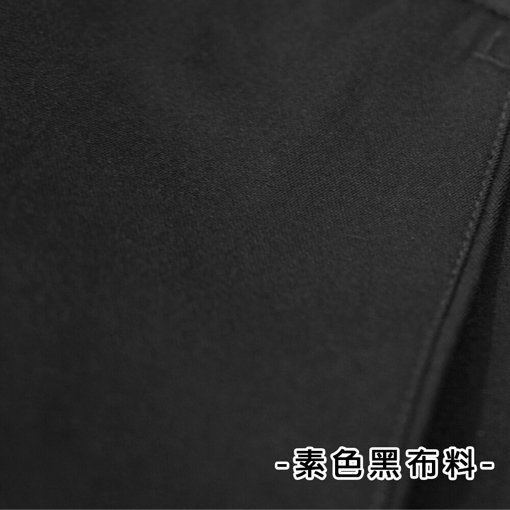 【Chinjun】正統高腰西裝褲 100%免燙,打摺素色黑 打折-圖片-2