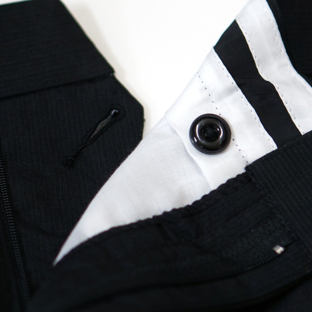 【Chinjun】正統高腰西裝褲 100%免燙,打摺素色深藍黑 打折-圖片-5