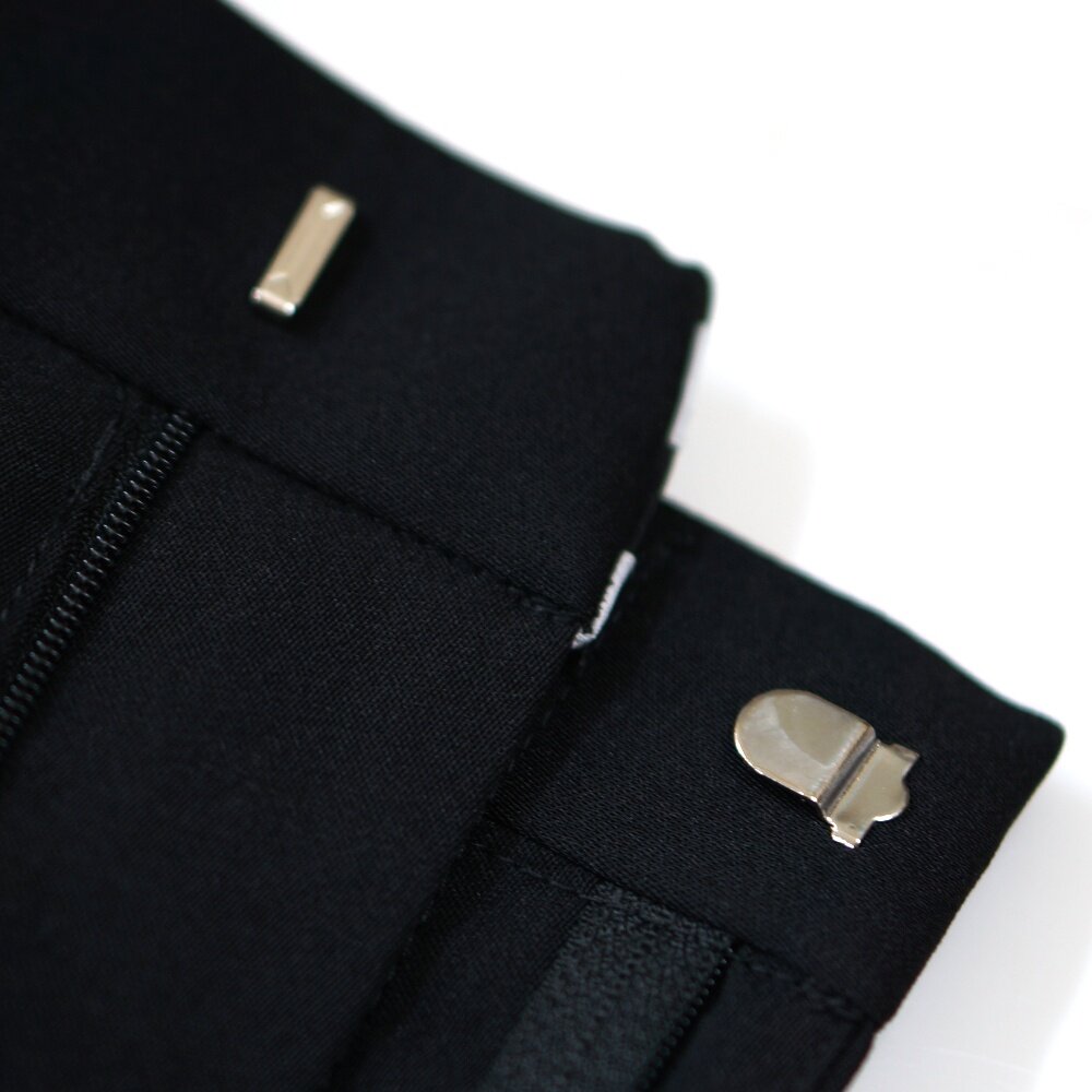 【Chinjun】正統高腰西裝褲 100%免燙、平面素色黑-圖片-5