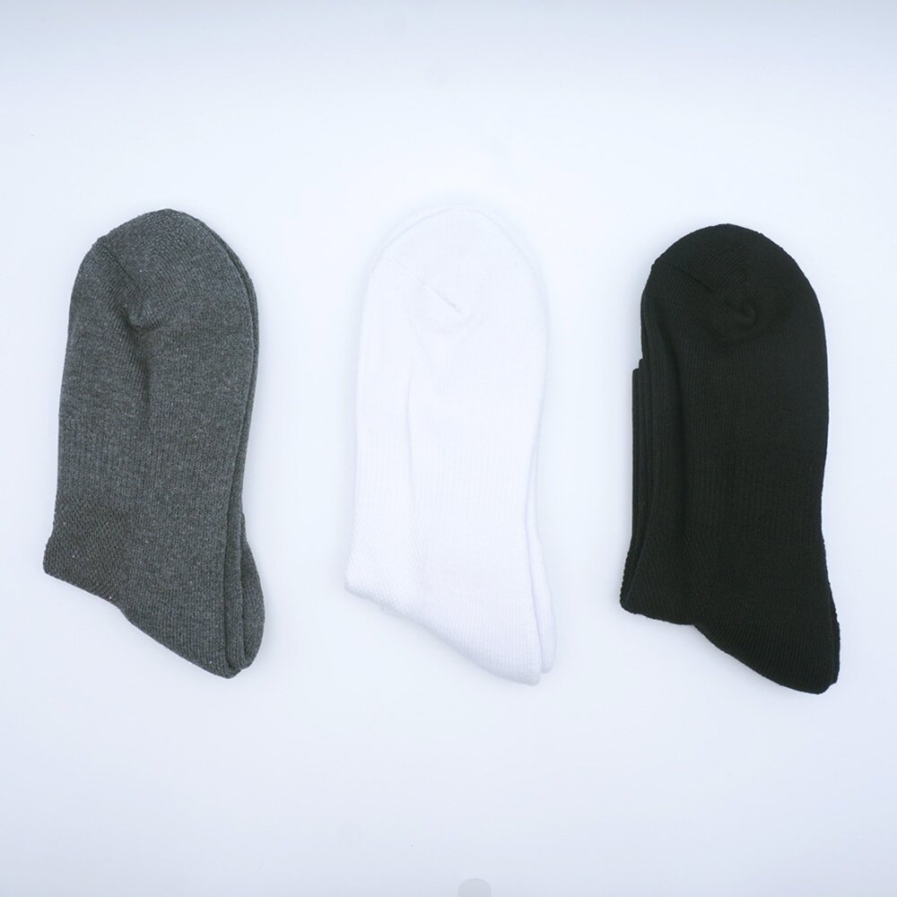 萊卡機能運動襪-素黑/厚磅舒適 Lycra專利面料 透氣排汗 緩震舒適 MIT台灣製造 襪子-圖片-3