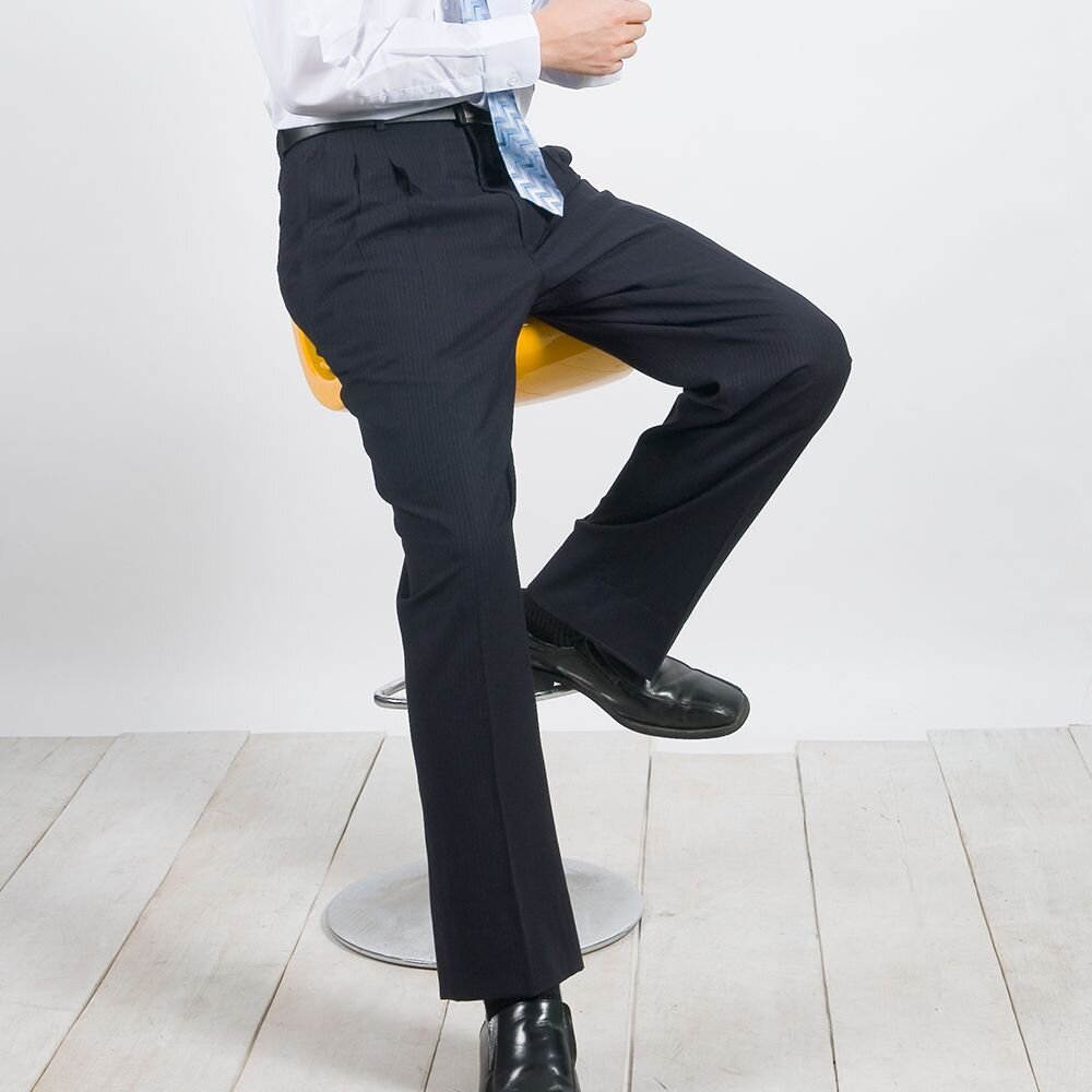 SuitPbw-【Chinjun】正統高腰西裝褲 100%免燙 打摺設計 秋冬款 直筒 商務 打折