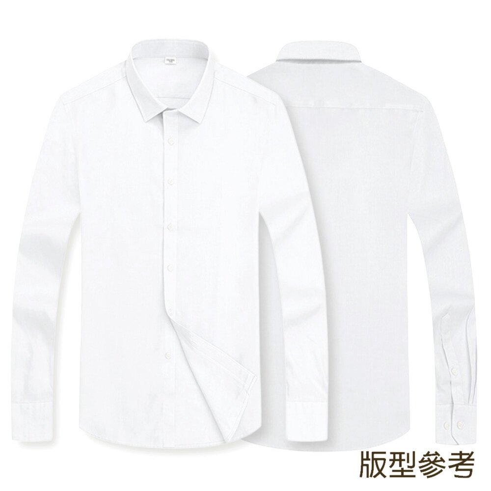 全棉舒適抗皺襯衫 細膩質感 吸濕排汗 100%棉 斜紋款 無口袋-圖片-5