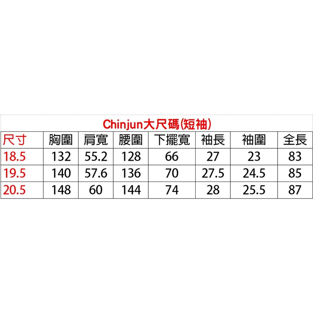 大尺碼【CHINJUN】勁榮抗皺襯衫-短袖、素色藍、18.5吋、19.5吋、20.5吋、s8004L-圖片-1