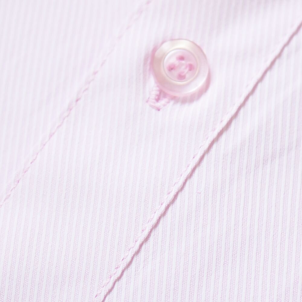 【WEISHTON】韓版修身抗皺襯衫-長袖-斜紋粉、w61-圖片-2
