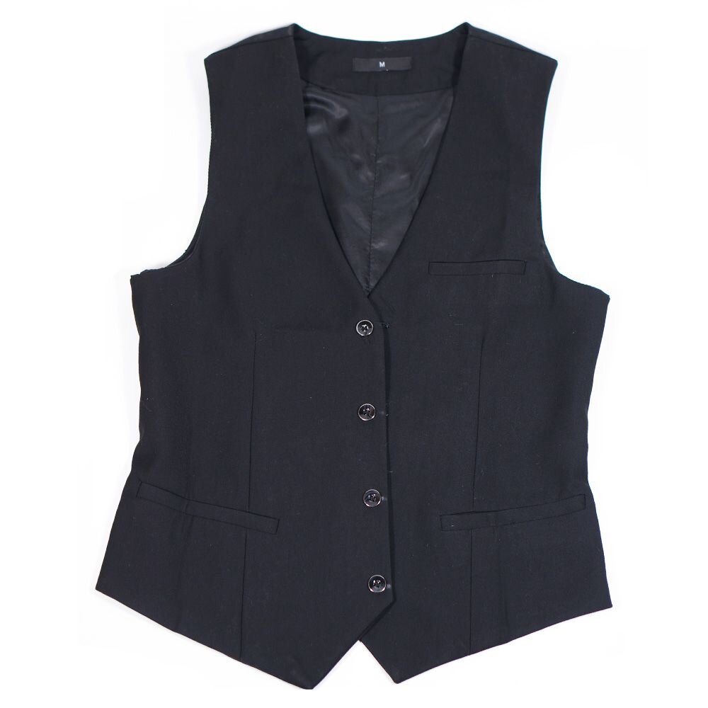 黑色西裝背心 質感面料 舒適內襯 現貨 馬甲 外套內搭 正式 商務-圖片-2