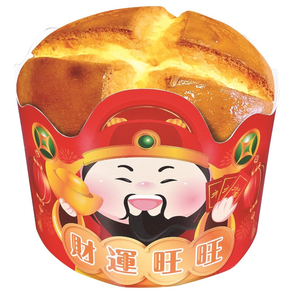 12366258185-《巧緻》 財運旺旺 5吋烤盒 戚風蛋糕紙烤模 5吋蛋糕紙模 拜拜蛋糕紙模 古早味蛋糕烤盒  ，5吋財神爺蛋糕紙模