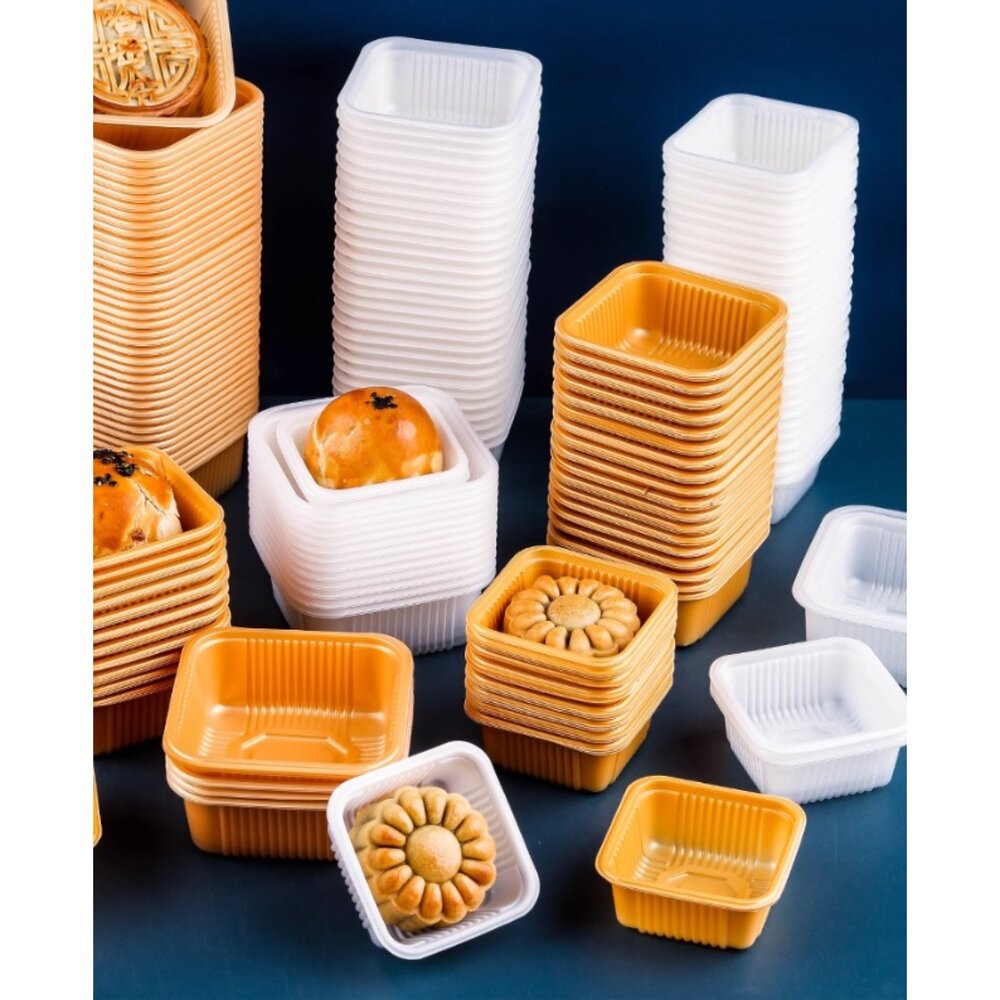 1395999463-100入 單顆 50克 65克 75克 80克 月餅內托 單顆蛋黃酥內襯 蛋黃酥內托 蛋黃酥泡殼 金色 白色 月餅泡殼