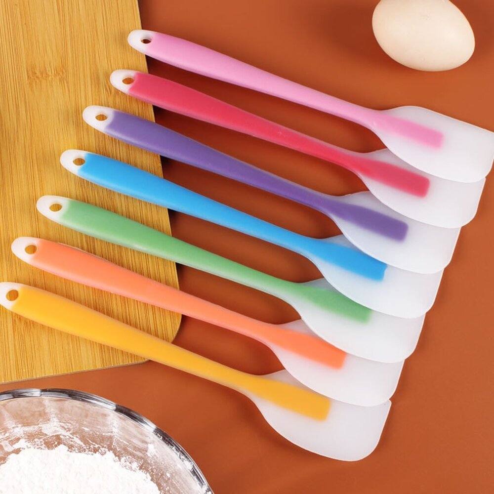 15782075555-FDA 一體成形刮刀 彩色刮刀 一體式刮刀 耐高溫奶油抹刀 矽膠刮刀 攪拌刮刀 ，半透明刮刀