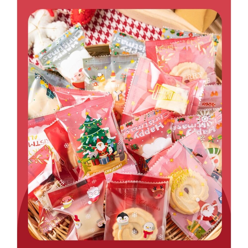 16289508357-《巧緻》 聖誕節 餅乾袋 糖果袋 西點袋 曲奇餅乾袋 雪花酥袋 雪Q餅袋 機封袋 熱封袋 ，聖誕節餅乾袋