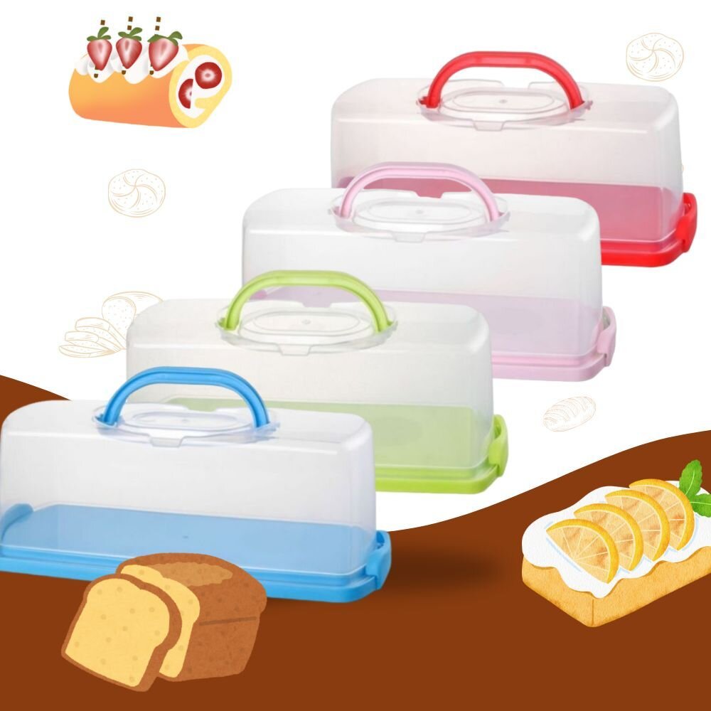 18221934985-《巧緻》 長方形蛋糕盒 塑膠蛋糕盒 塑膠手提蛋糕盒 長條蛋糕盒 PP蛋糕盒 手提蛋糕捲盒 手提土司盒，長型蛋糕盒