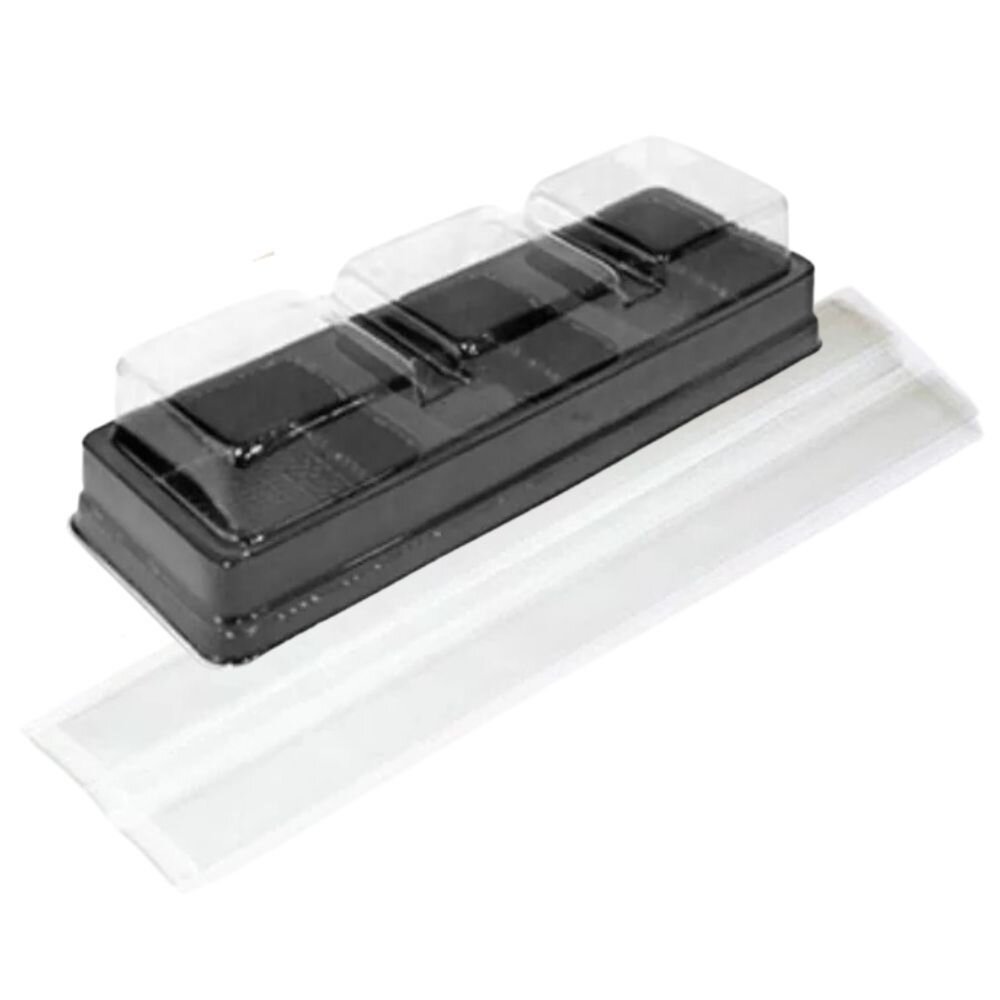 19583554828-3入蛋黃酥塑膠襯 3入月餅盒 3粒月餅盒 3粒蛋黃酥塑膠盒 單條3入月餅盒 三連式蛋黃酥盒 《巧緻》 ，3入月餅盒