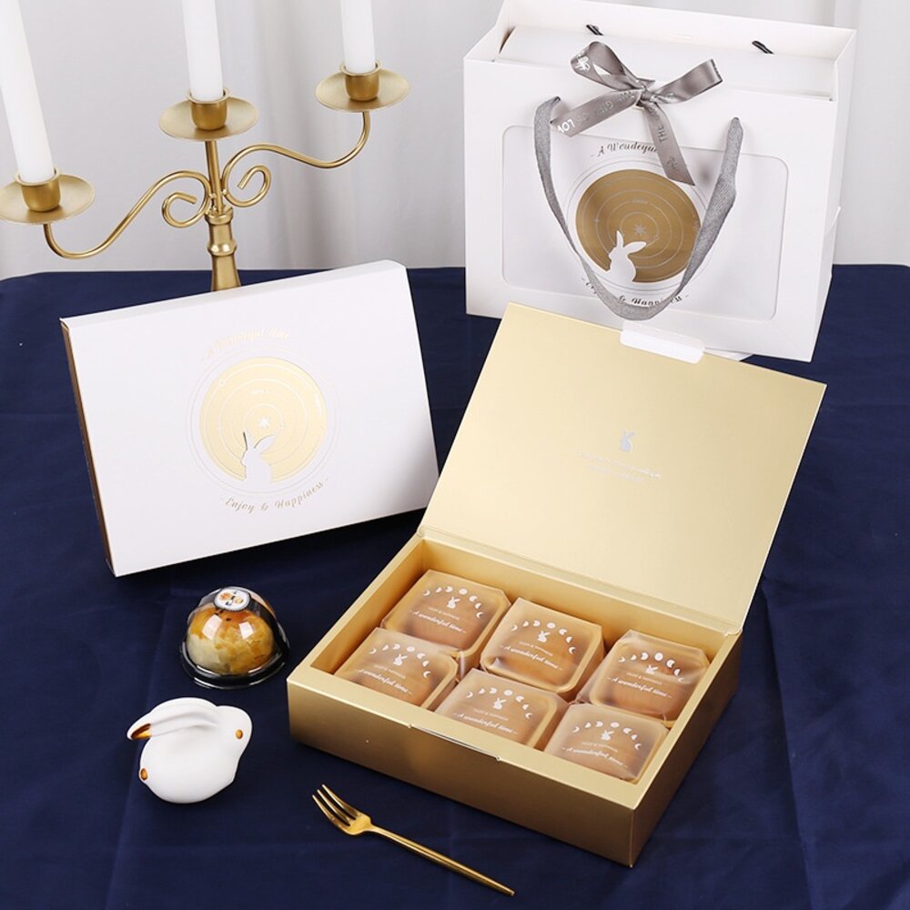 金底 玉兔望月 加厚 磨砂熱封袋 中秋節包裝 月餅包裝袋 蛋黃酥包裝袋 機封袋 西點袋 月餅袋 ,玉兔望月-圖片-4