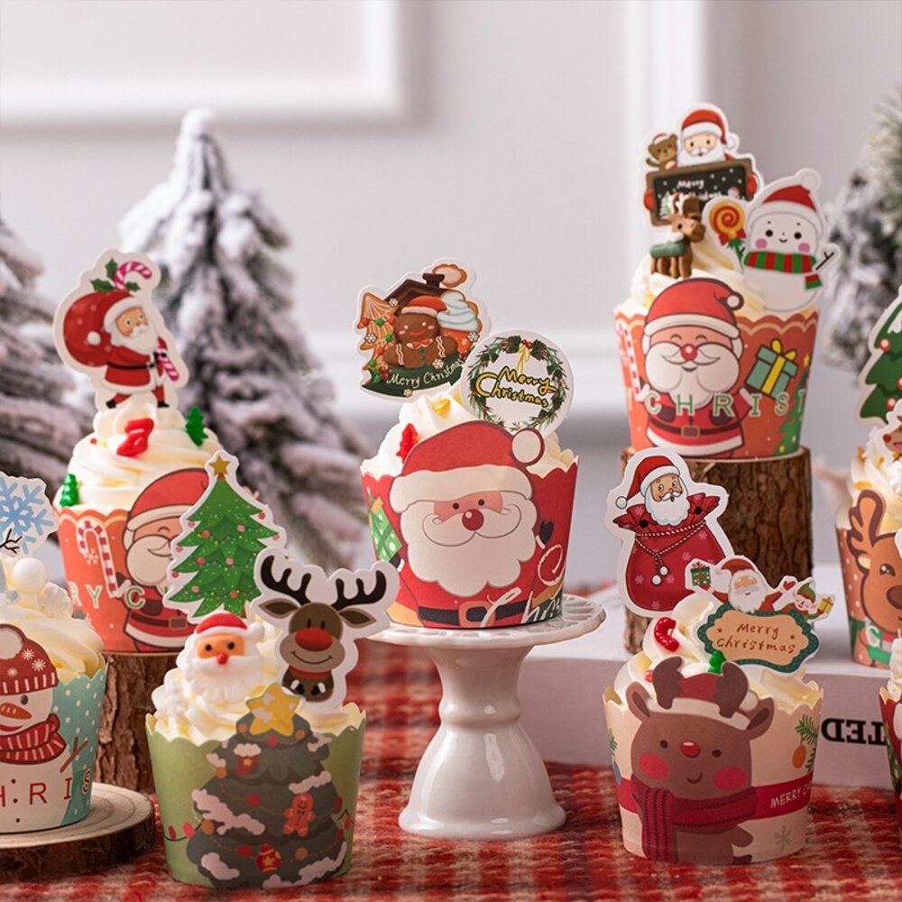 《巧緻》 聖誕節紙杯 聖誕節杯子蛋糕杯 聖誕節蛋糕紙杯 耶誕節蛋糕杯 耶誕節杯子蛋糕杯,聖誕紙杯-圖片-3
