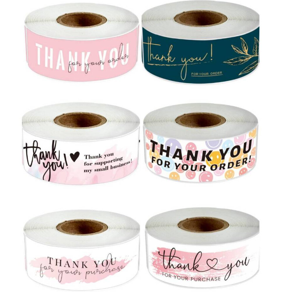 25758626051-感謝貼紙 120貼 長方形 Thanks 卷裝貼紙 封口貼紙 貼紙 貼紙卷 巧緻 ，感謝貼紙卷