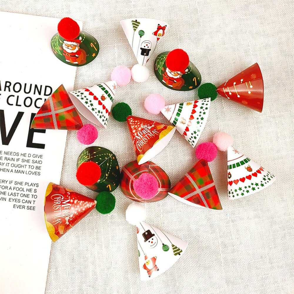 26170074245-《巧緻》 15個 迷你聖誕帽 蛋糕裝飾 蛋糕插件 聖誕節裝飾 甜點裝飾 小帽子蛋糕裝飾 聖誕帽裝飾 F221，迷你聖誕帽