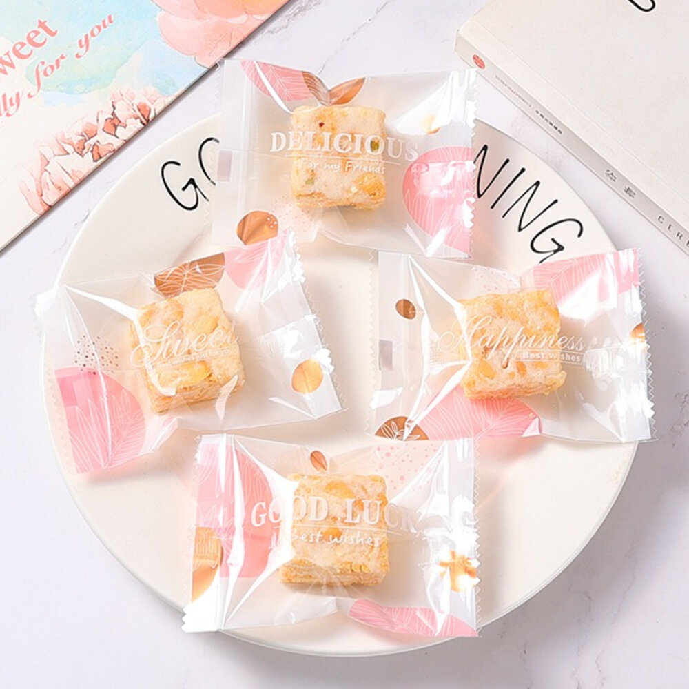 27708152761-文字 簡約 餅乾袋 雪Q餅袋 雪花餅袋 點心袋 西點袋 烘焙包裝 新年包裝袋 熱封袋 ，文字餅乾袋