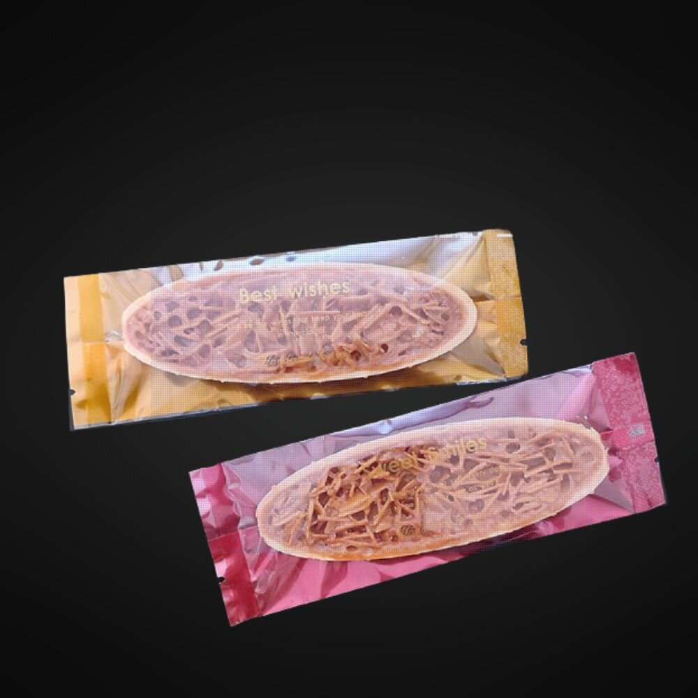 28572191194-簡約 亮面 船型餅乾袋 糯米船餅乾袋 糯米船袋 紅色 金色 新年包裝袋 長形餅乾袋 《巧緻》  ，糯米船餅乾袋