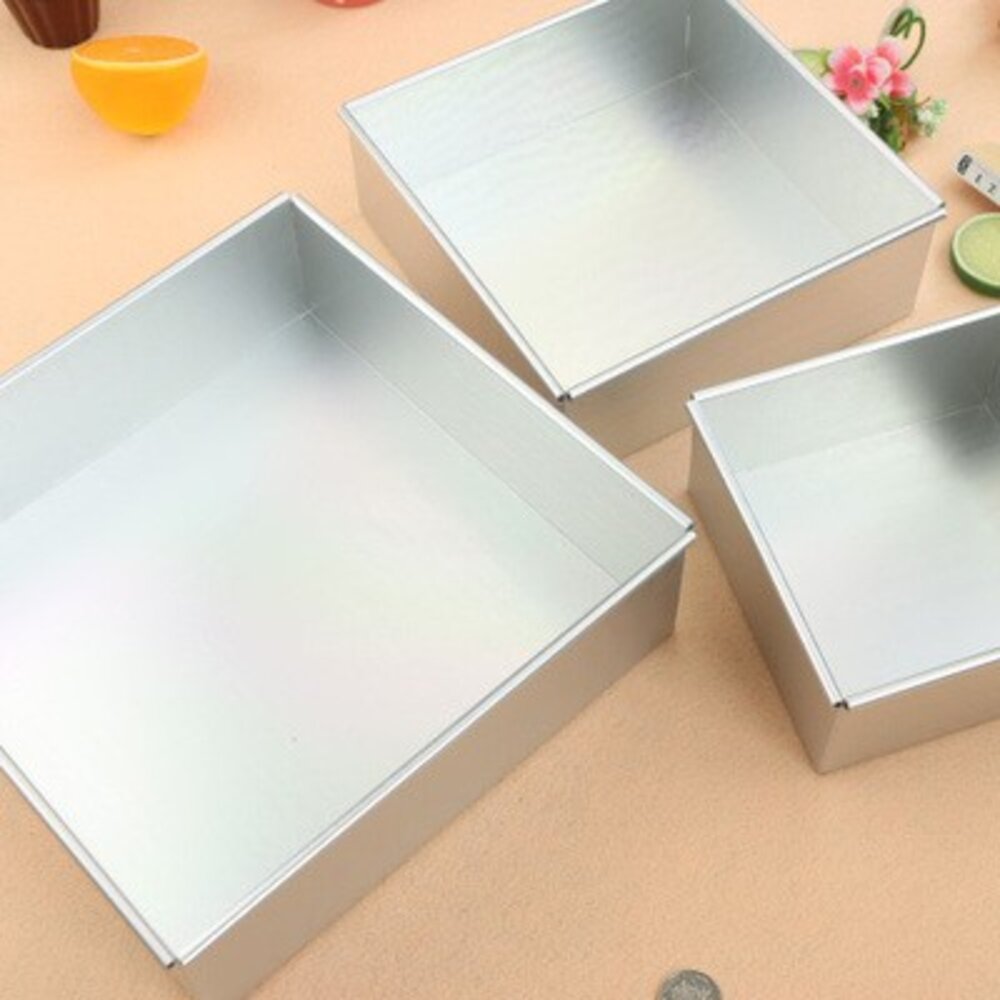 31987354-5吋 6吋 8吋 固定 正方形蛋糕模 (陽極) 方形蛋糕模 方形模 固底蛋糕模
