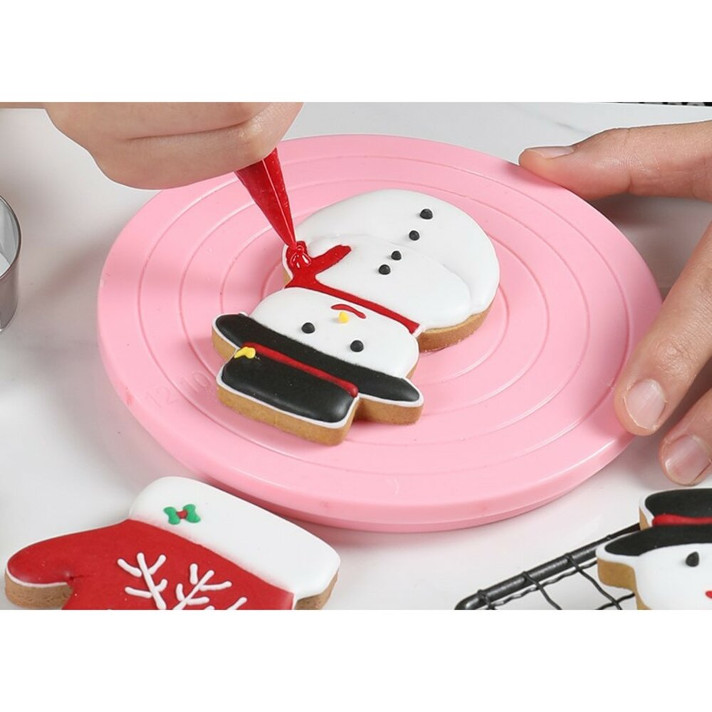 6164925499-糖霜餅乾轉台 直徑14公分  小轉台 擠花蛋糕迷你轉台 翻糖旋轉裱花台 360度  小轉盤 ，迷你轉盤