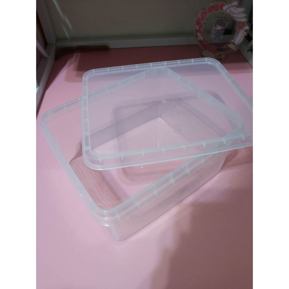 8031059032-2公升 PP塑膠盒 PP蓋 蛋捲盒 餅乾盒 2000ml 2L 蛋糕盒 八結蛋捲盒 西點盒 巧緻 ，2000cc盒