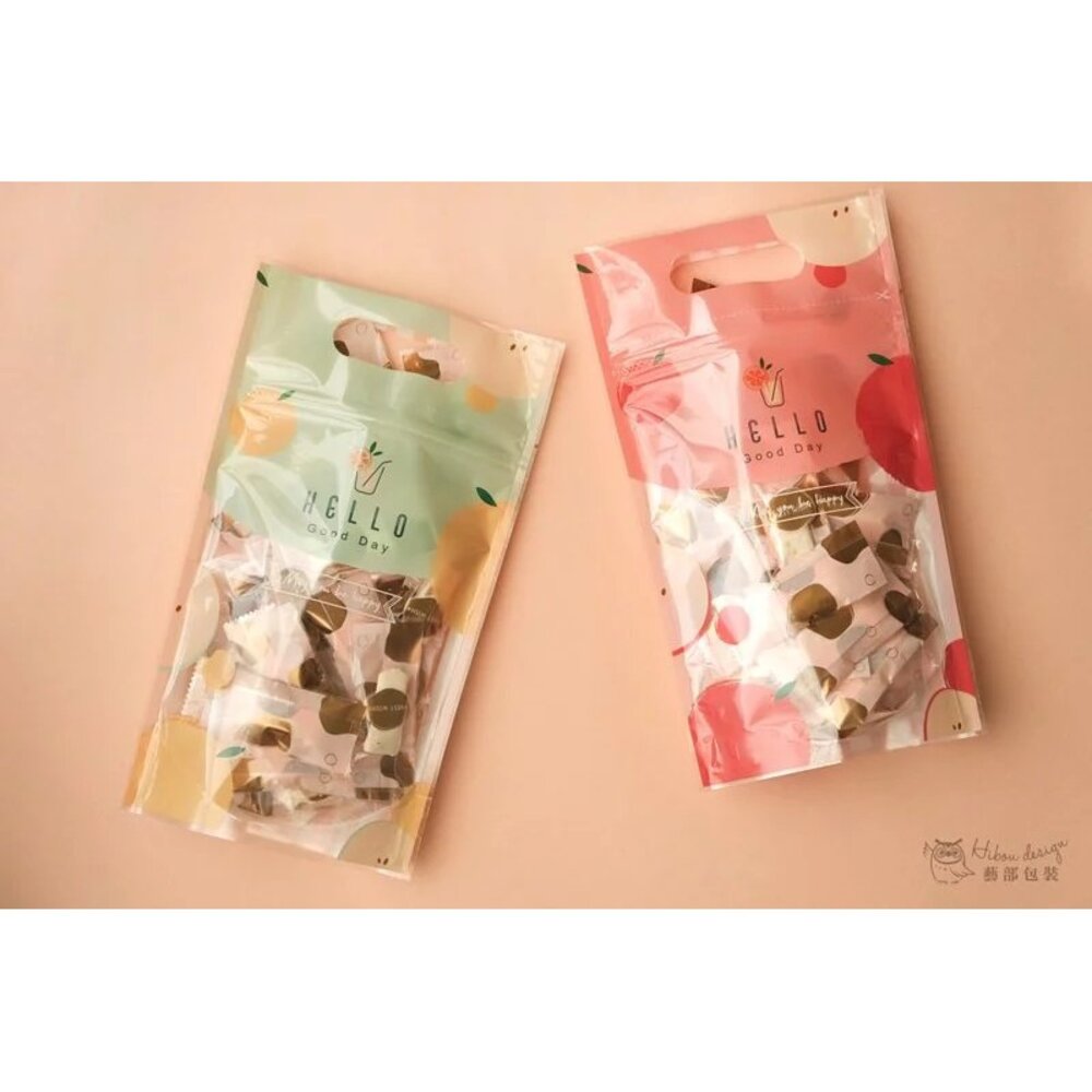 9609005117-蘋果 亮面 10入 半斤夾鏈袋 半斤手提夾鍊立袋 餅乾袋 雪Q餅袋 牛軋糖袋 牛軋餅袋 花生糖袋 《巧緻》 ，蘋果夾鏈袋