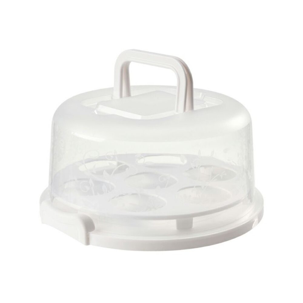 6吋 8吋 塑膠手提蛋糕盒 生日蛋糕盒 PP蛋糕盒 手提杯子蛋糕盒 手提保鮮盒 巧緻 ,圓形蛋糕盒-圖片-3