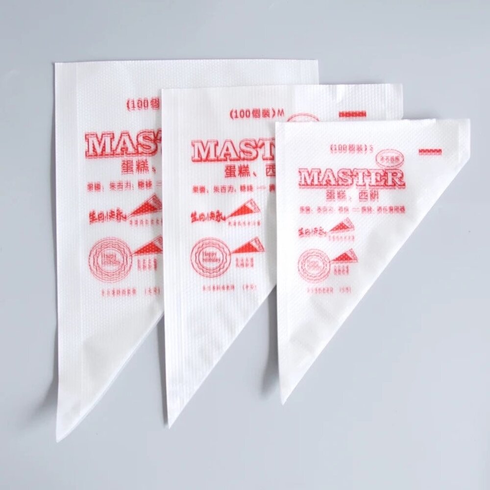 C049 - 100入 加厚 拋棄式擠花袋 一次性裱花袋 三角袋 裱花袋 擠花袋 奶油擠花袋 巧克力擠花袋 ，拋棄式擠花袋