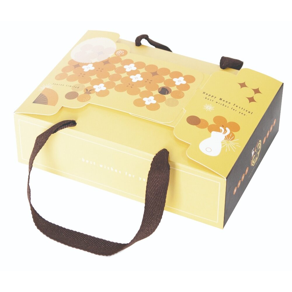 6入 上掀式提盒 日式提盒 手提盒 蛋黃酥包裝盒 月餅盒 芋頭酥盒 雪媚娘盒 《巧緻》 ,6入上掀式提盒-圖片-3